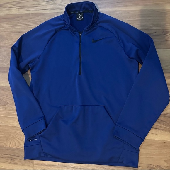 Nike Other - Nike Men's Royal Blue Quarter Zip Performance Jacket